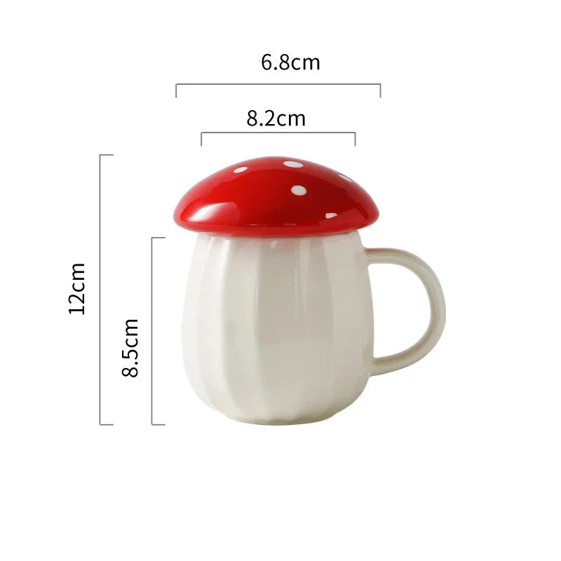 Caneca Cogumelo vermelha e branca