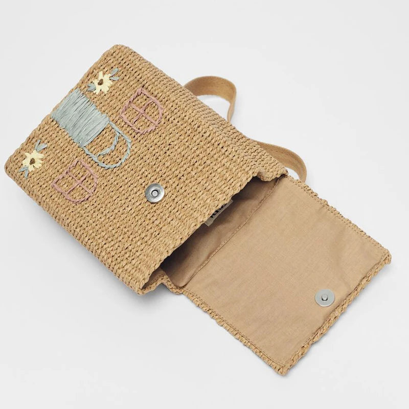 Mochila de Palha Infantil Casa de Campo