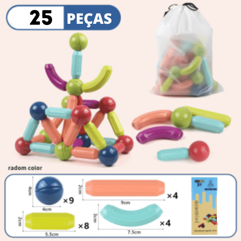 Kit Magnetic Pró - Blocos de Construção - Azhul
