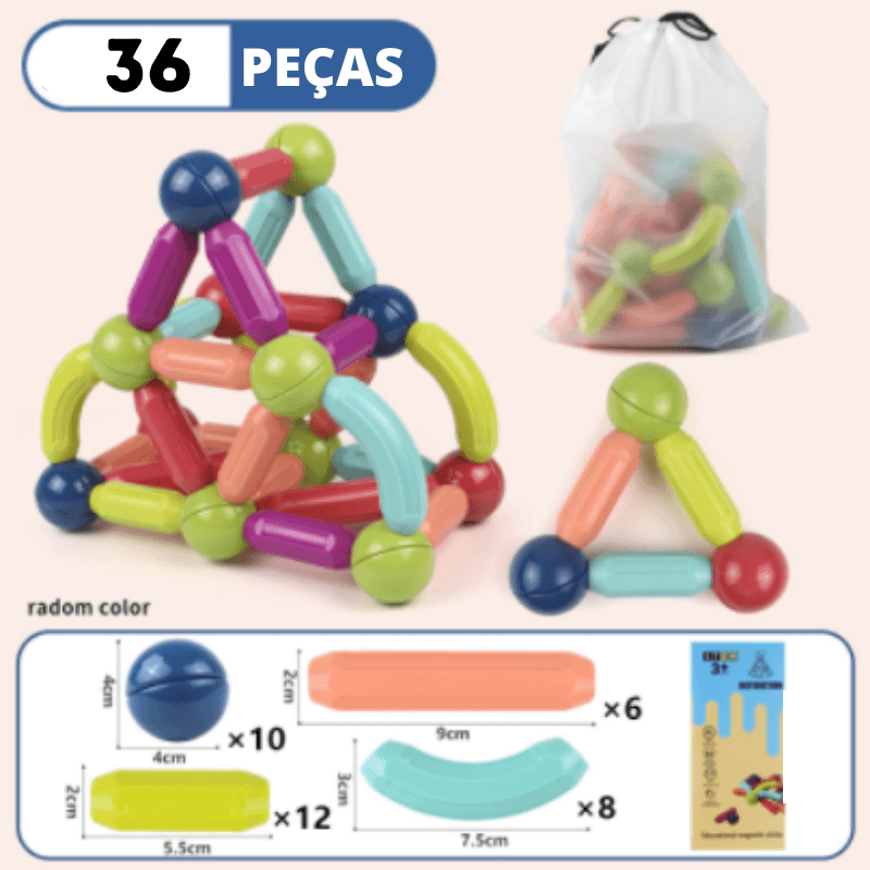 Kit Magnetic Pró - Blocos de Construção - Azhul