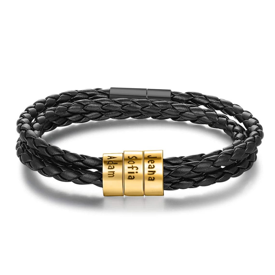 Pulseira De Couro Personalizada - Azhul