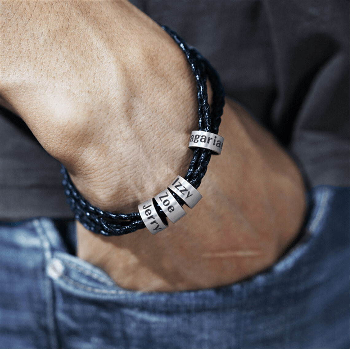 Pulseira De Couro Personalizada - Azhul