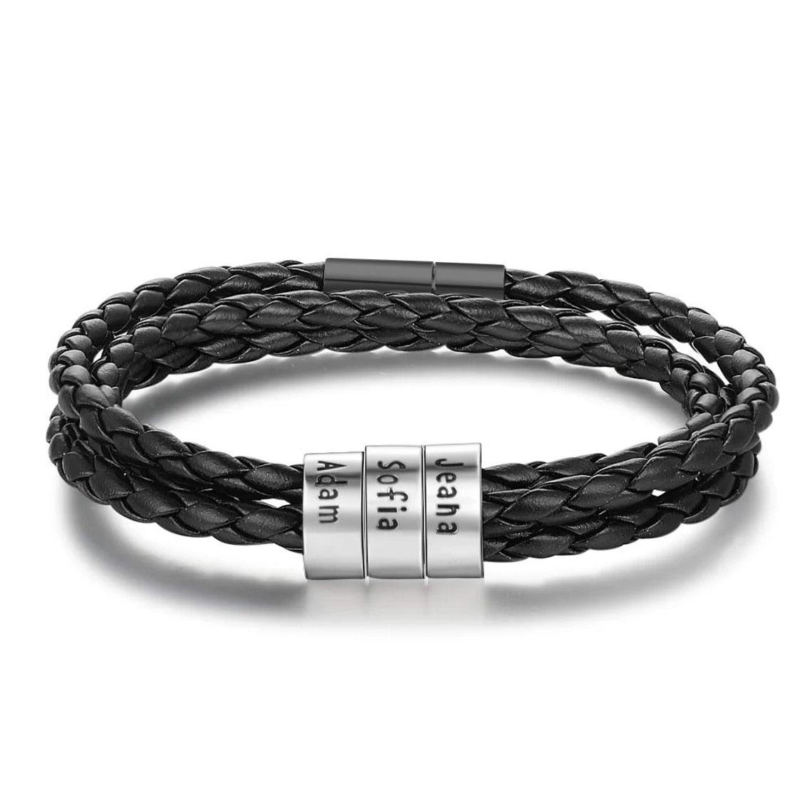Pulseira De Couro Personalizada - Azhul