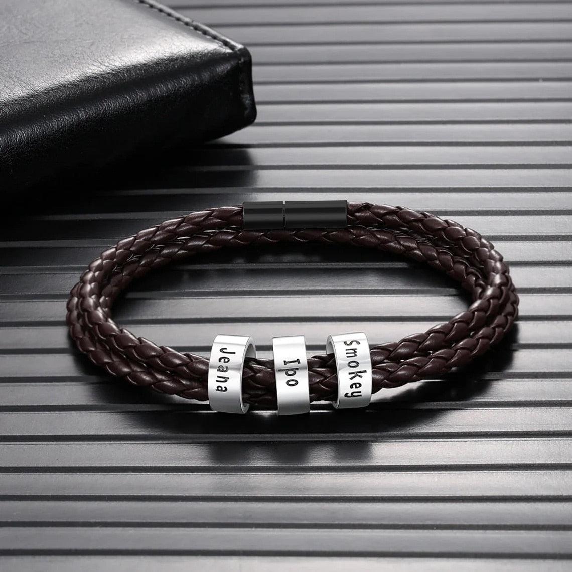Pulseira De Couro Personalizada - Azhul