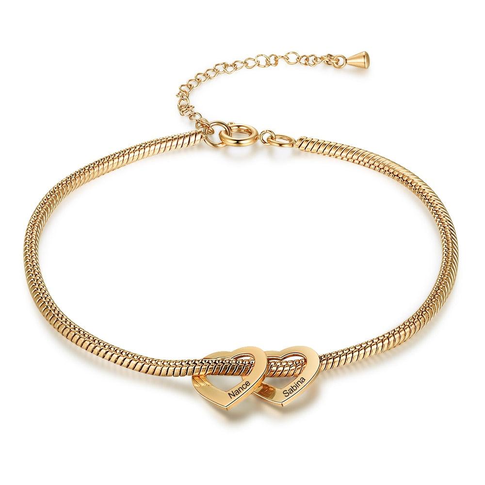 Pulseira Personalizada Corações