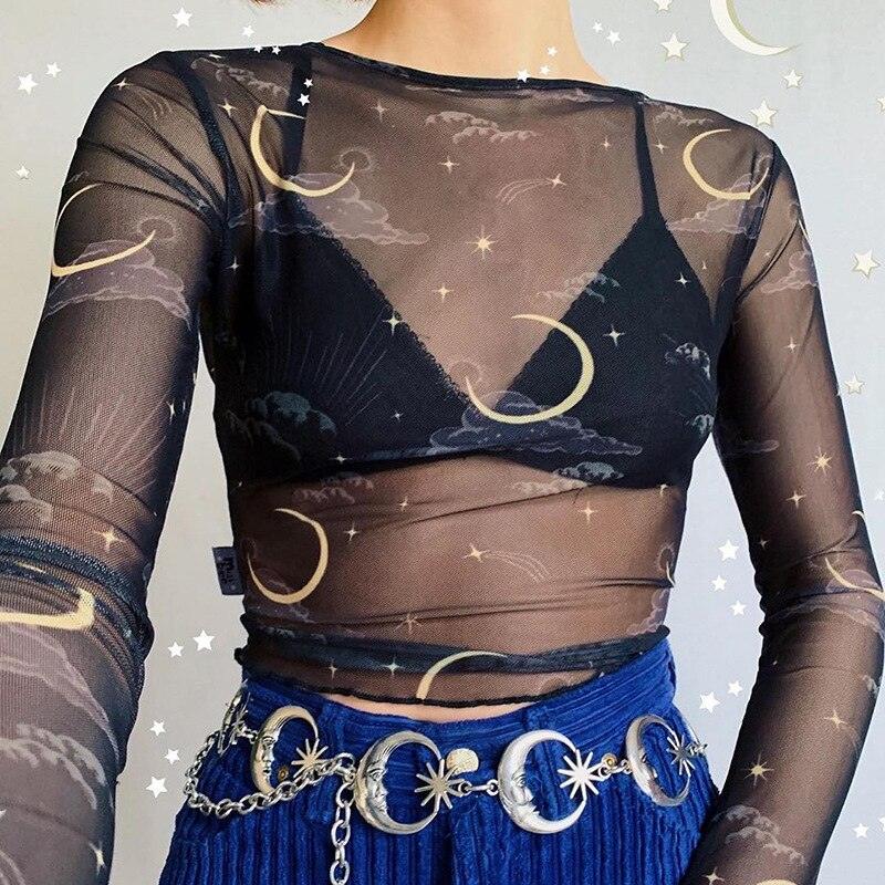 Blusa Transparente Astros - Azhul