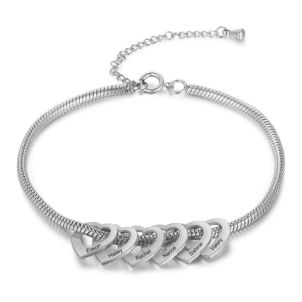 Pulseira Personalizada Corações