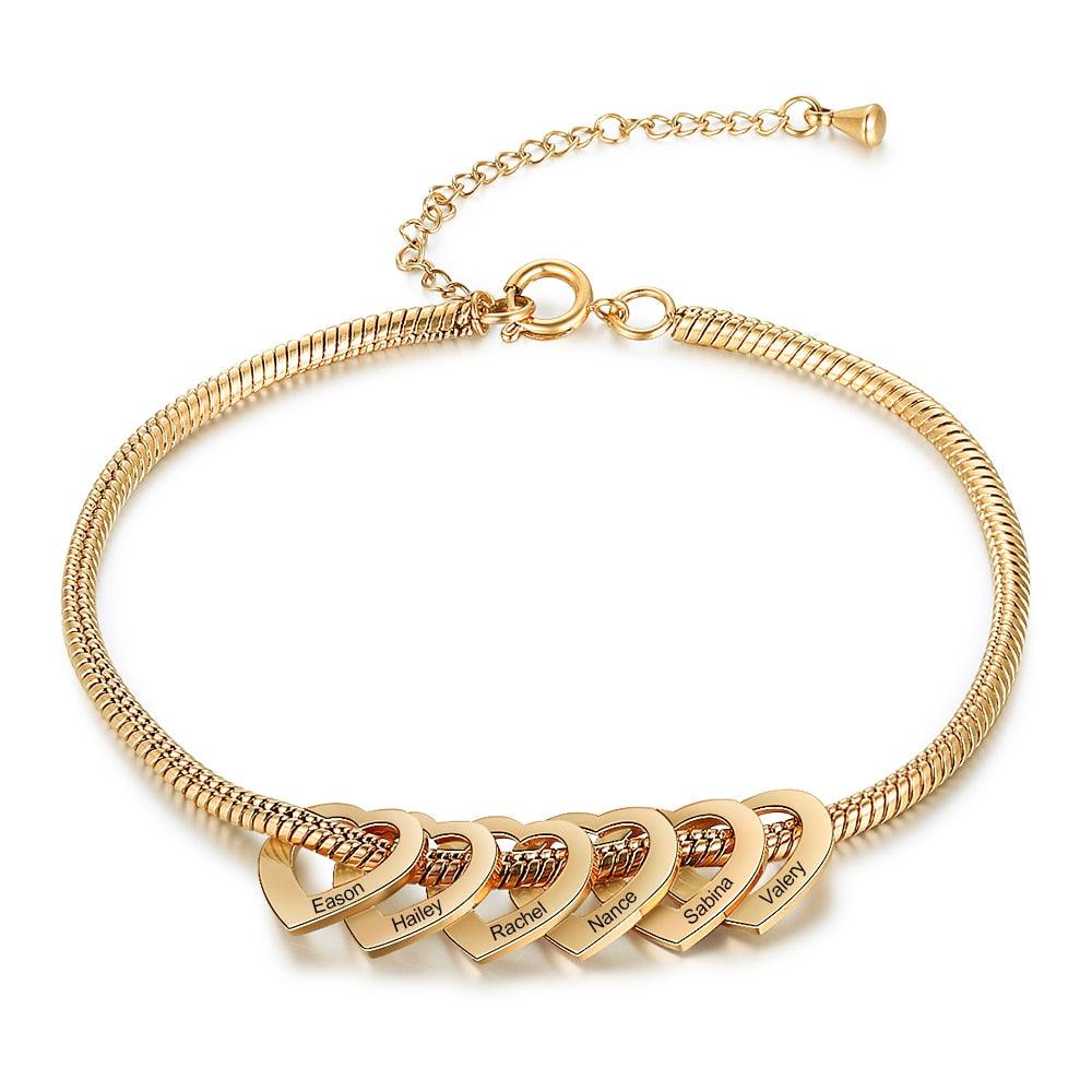 Pulseira Personalizada Corações