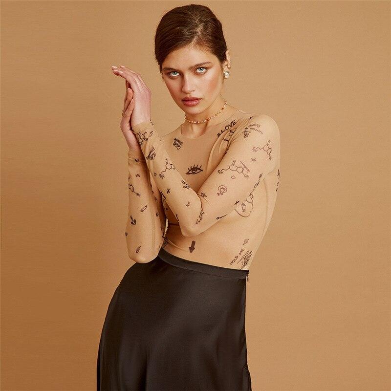 Body Transparente Estampado - Azhul