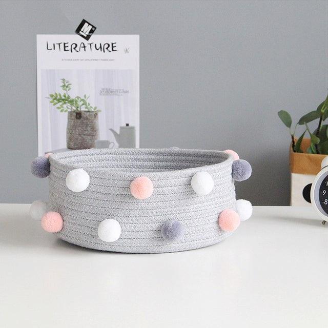 Cesto Pompom Infantil Azhul Grande Colorido