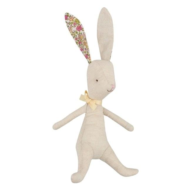 Coelhinho de Algodão Coelhinho de Pelúcia Azhul Creme com Laço Bege