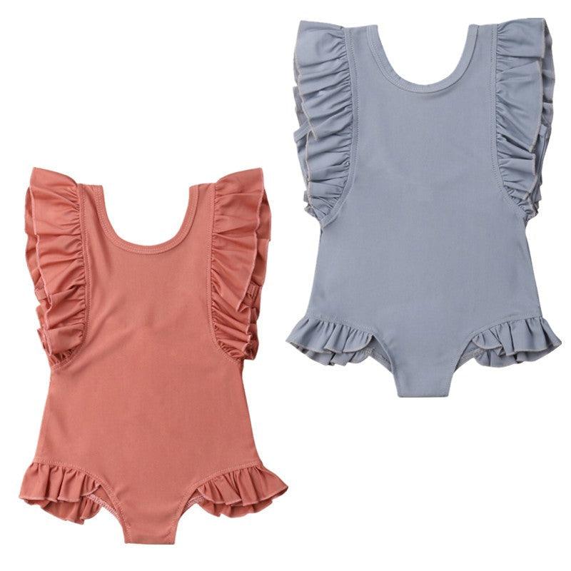 Maiô Babados Roupas infantis Azhul