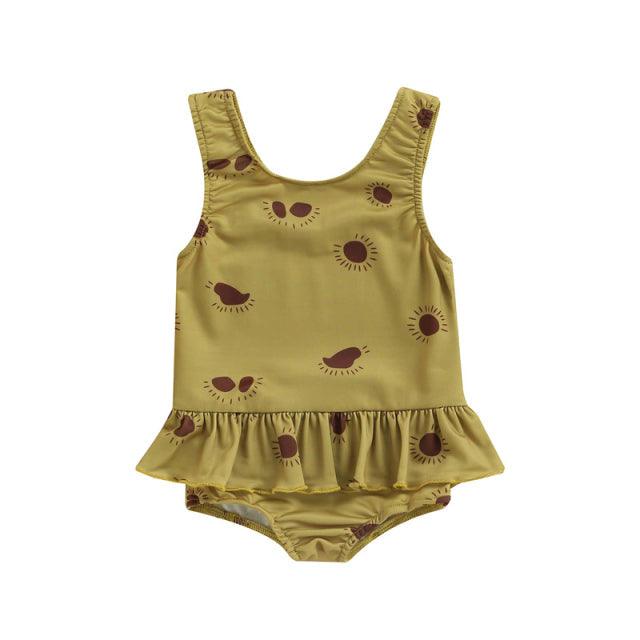 Maiô Ondas Infantil Azhul Verde Oliva Estampado 3 anos
