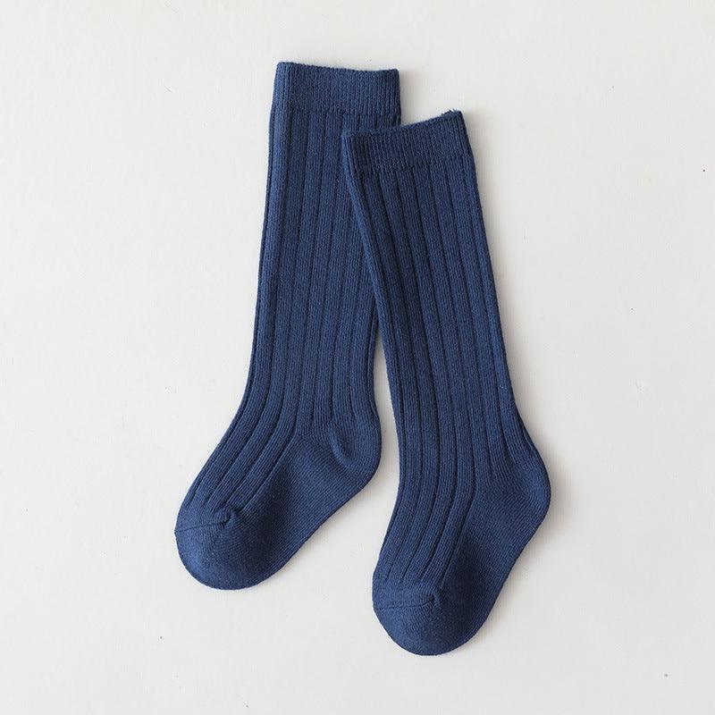 Meias de algodão 3/4 Meias Azhul Azul Marinho 5-8 anos