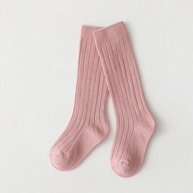 Meias de algodão 3/4 Meias Azhul Rosa 5-8 anos