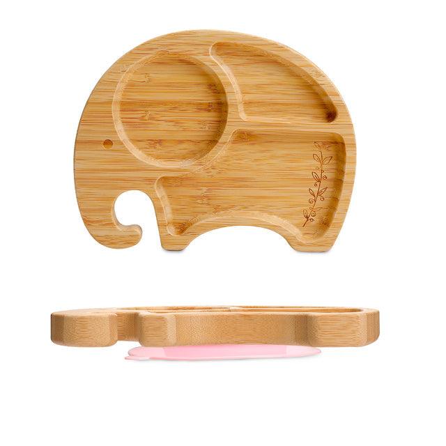 Prato Elefantinho Infantil Azhul Rosa