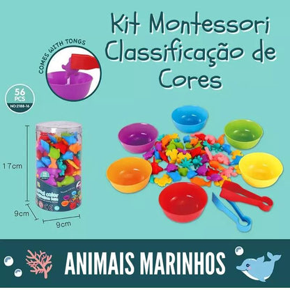 Kit Montessori - Classificação de Cores - Azhul