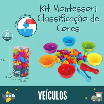 Kit Montessori - Classificação de Cores - Azhul