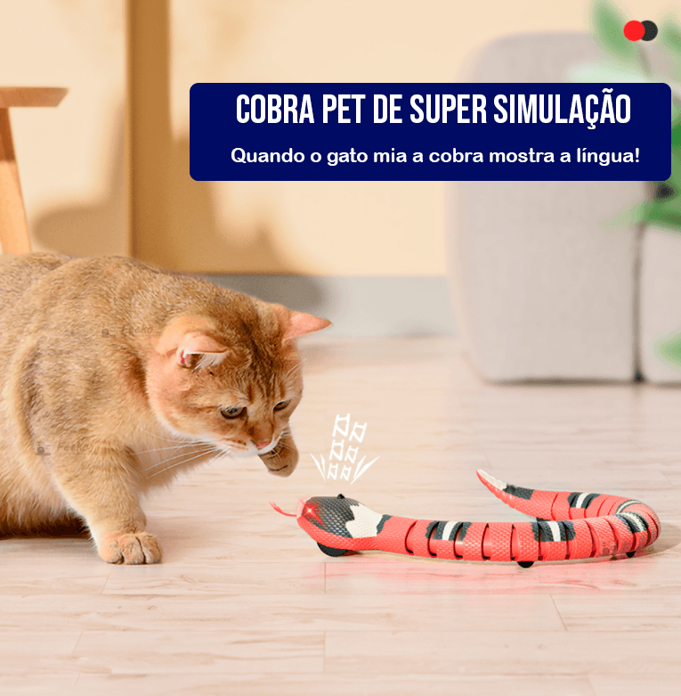 Brinquedo de Gato - Cobra Interativa Inteligente - Azhul